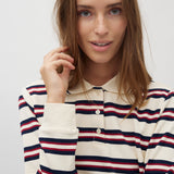 Polla-M_Navy Bordeaux Stripe_Model_1